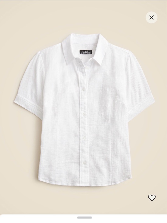 J. Crew Tops - J. Crew White Short-Sleeve Button-Down Shirt